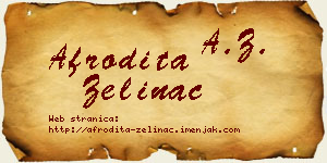 Afrodita Zelinac vizit kartica